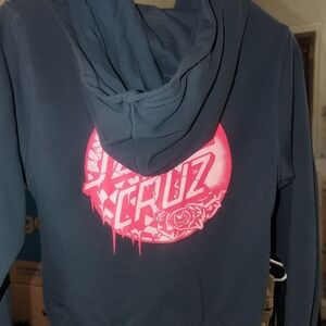 Santa Cruz Skateboards Green Zip-Up Hoodie